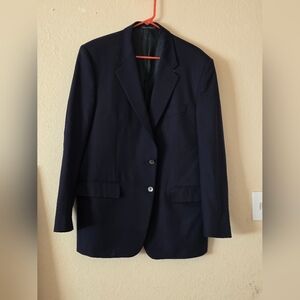 Corneliani Men Black Blazer Size 54 Made In Italy